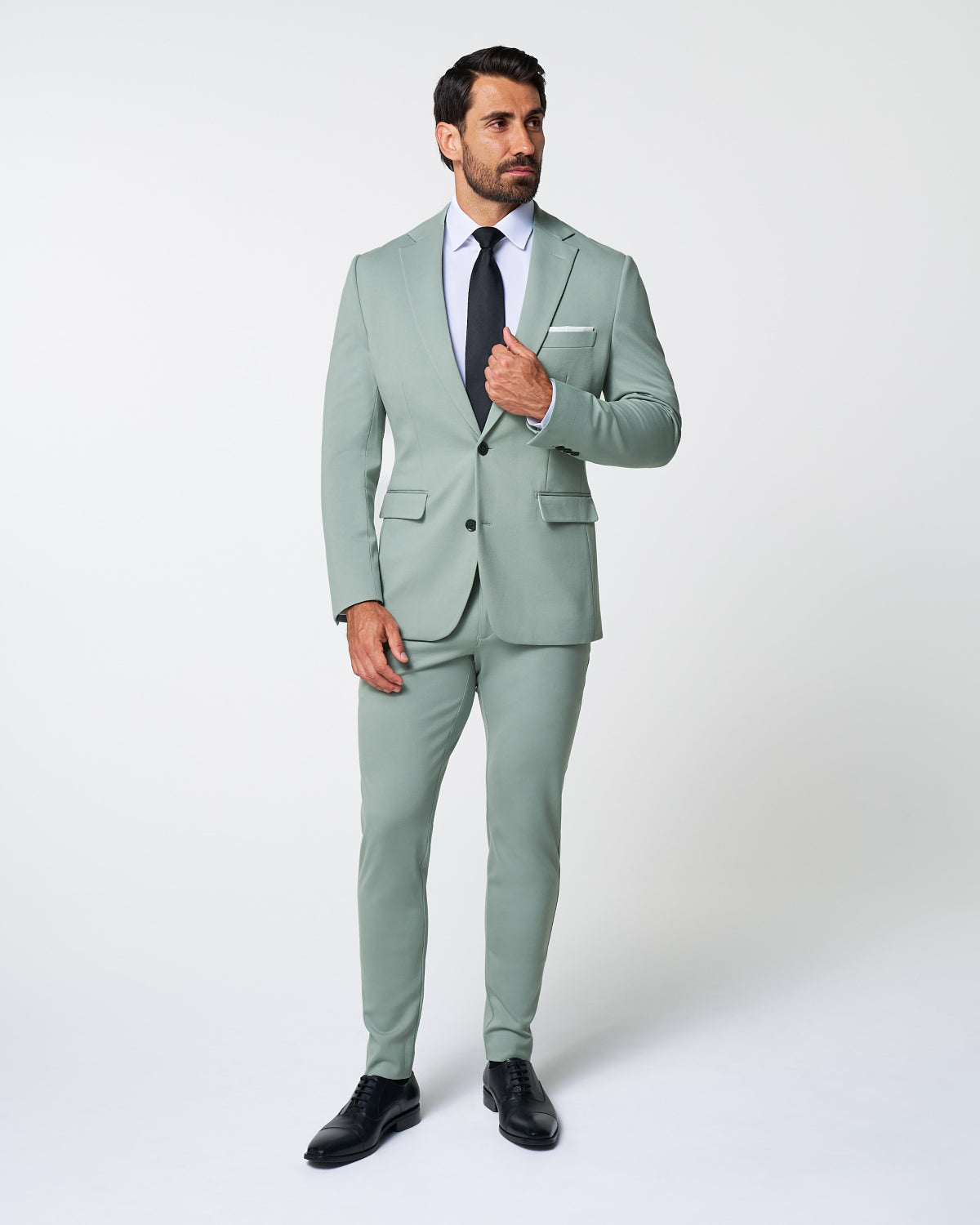 State & Liberty - Athletic Fit Stretch Suit - Solid Dusty Sage