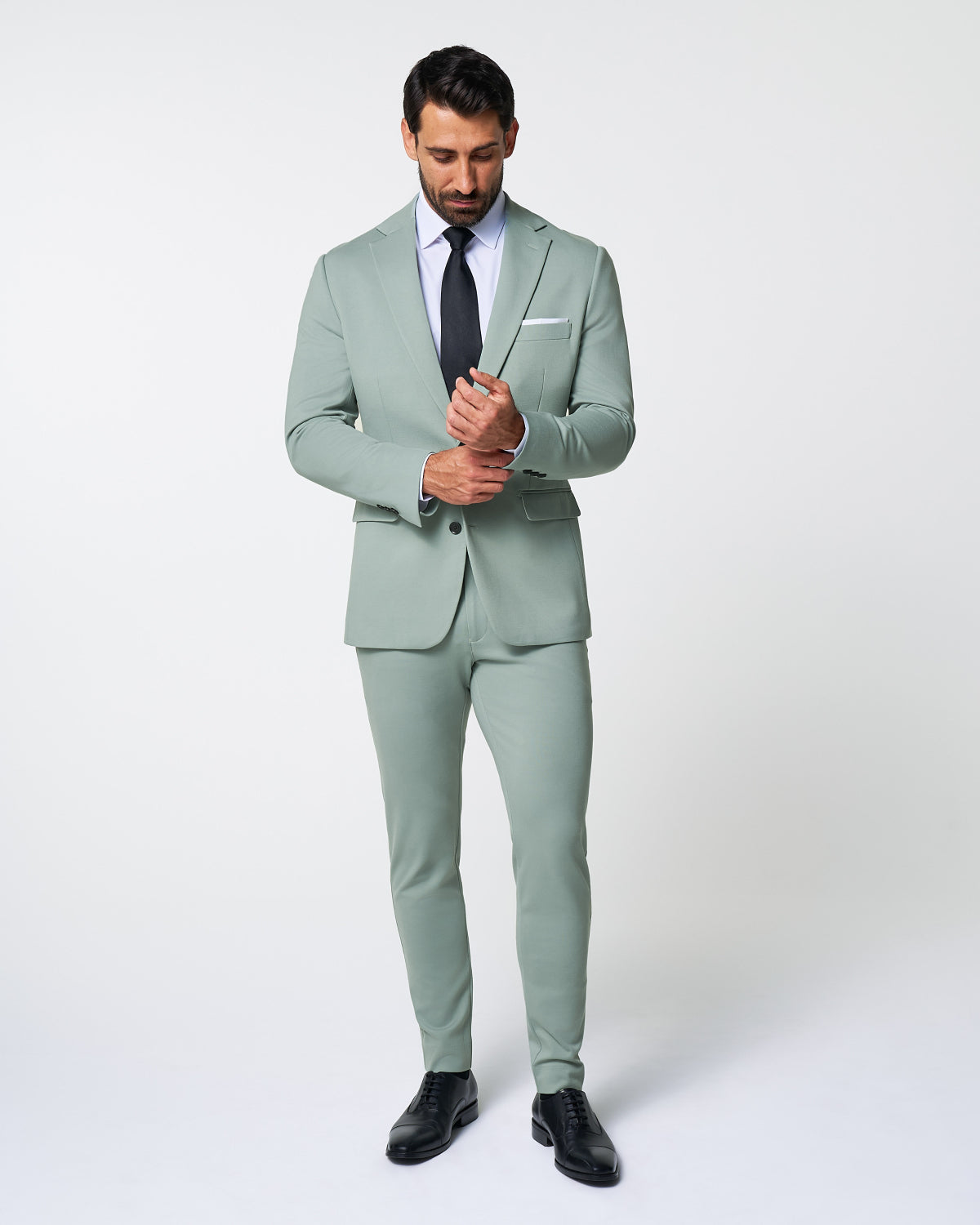 State & Liberty - Athletic Fit Stretch Suit - Solid Dusty Sage