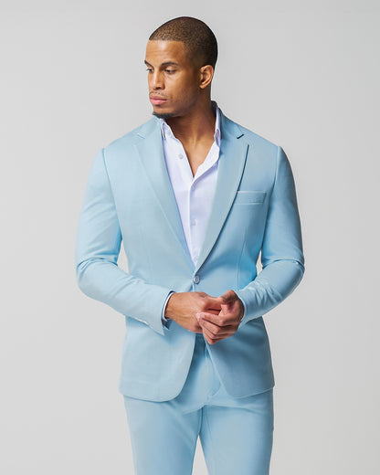 State & Liberty - Athletic Fit Stretch Suit - Solid Cool Blue
