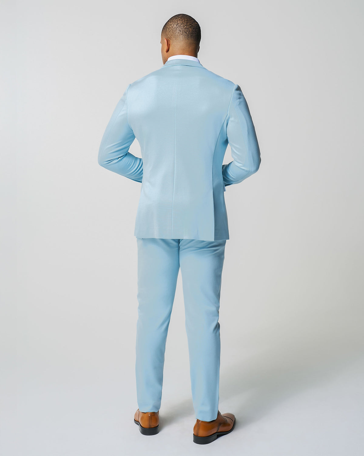 State & Liberty - Athletic Fit Stretch Suit - Solid Cool Blue