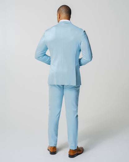 State & Liberty - Athletic Fit Stretch Suit - Solid Cool Blue