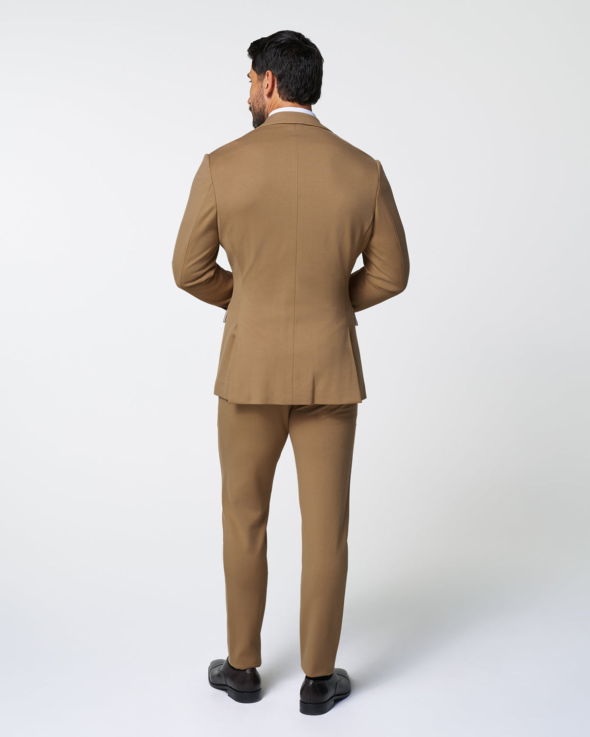State & Liberty - Athletic Fit Stretch Suit - Solid Dark Tan