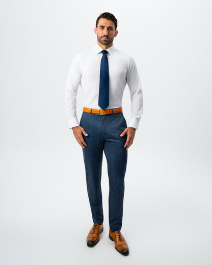 State & Liberty - Athletic Fit Stretch Suit - Electric Blue and Black Plaid