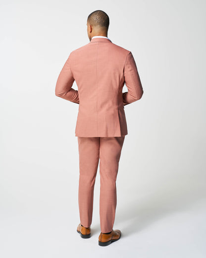 State & Liberty - Athletic Fit Stretch Suit - Heathered Salmon