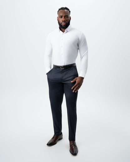State & Liberty - Athletic Fit Stretch Suit - Maroon, Navy, and Black Mini Check