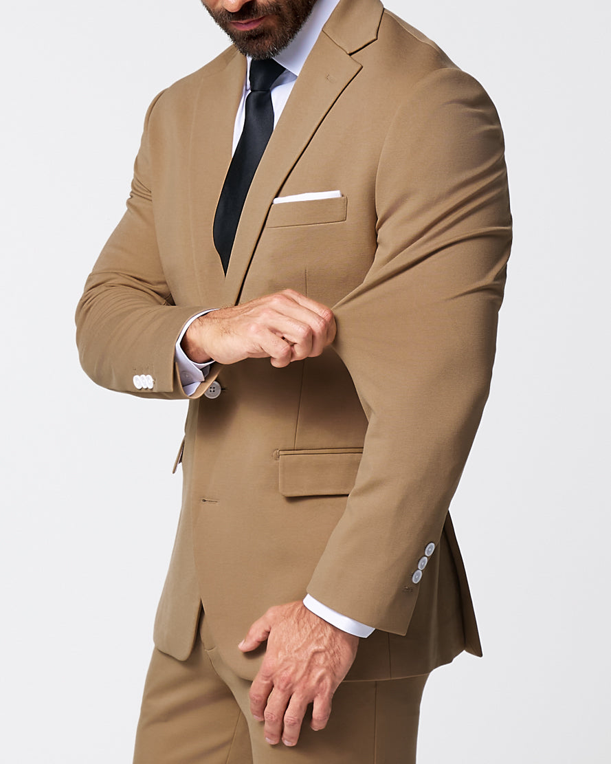 State & Liberty - Athletic Fit Stretch Blazer - Solid Dark Tan