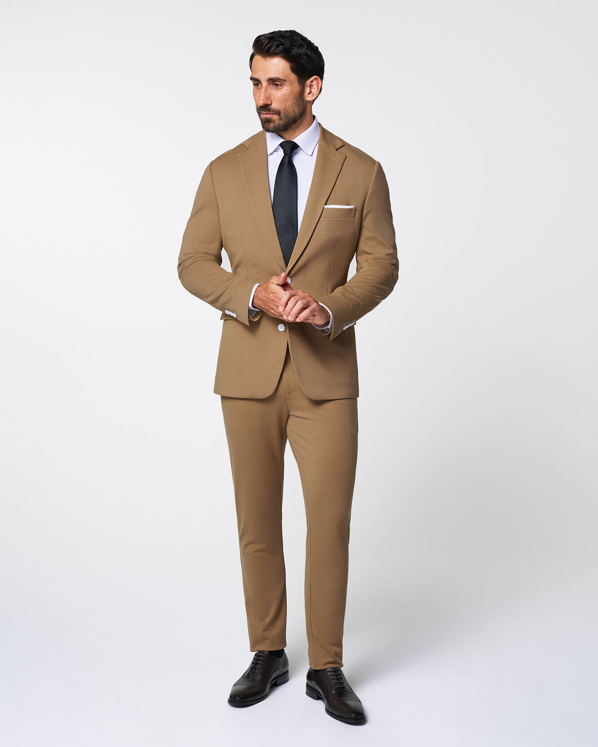 State & Liberty - Athletic Fit Stretch Blazer - Solid Dark Tan
