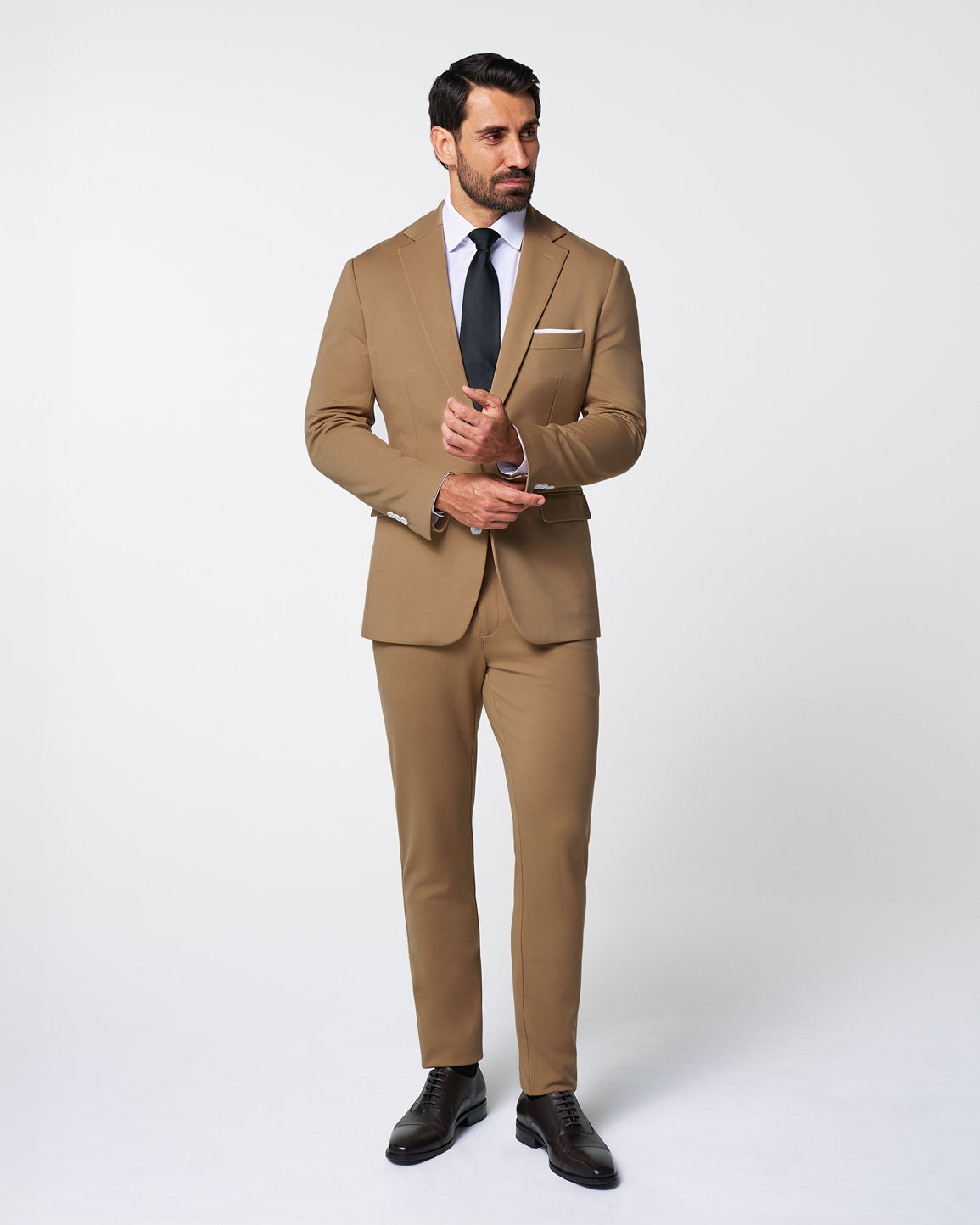 State & Liberty - Athletic Fit Stretch Blazer - Solid Dark Tan