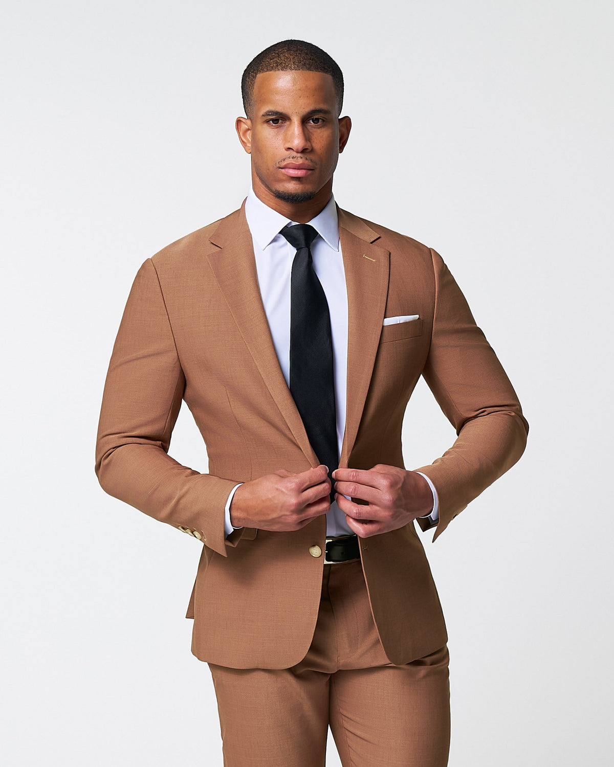 State & Liberty - Athletic Fit Stretch Blazer - Heathered Copper