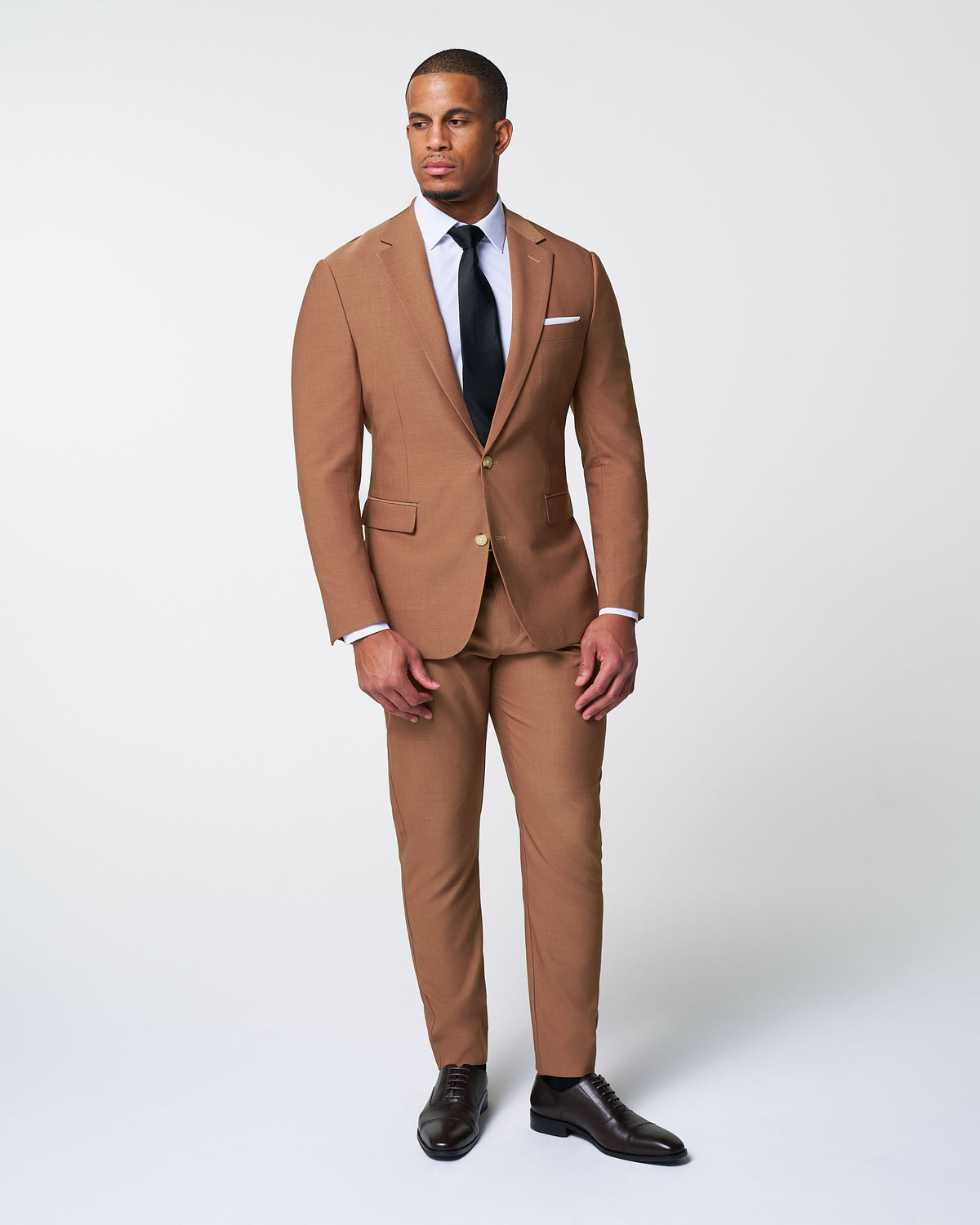 State & Liberty - Athletic Fit Stretch Blazer - Heathered Copper