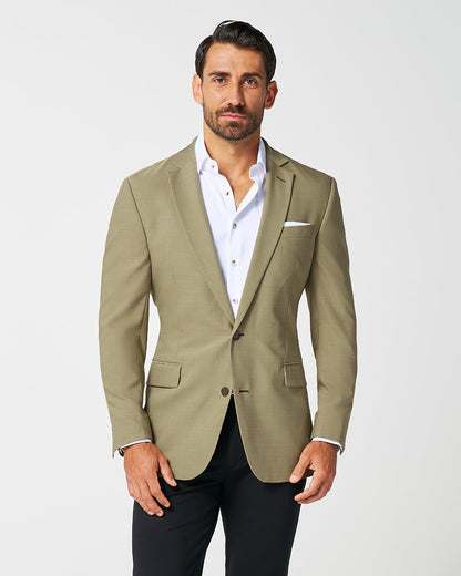 State & Liberty - Athletic Fit Stretch Blazer - Heathered Olive
