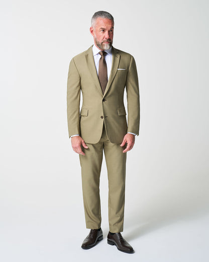 State & Liberty - Athletic Fit Stretch Blazer - Heathered Olive