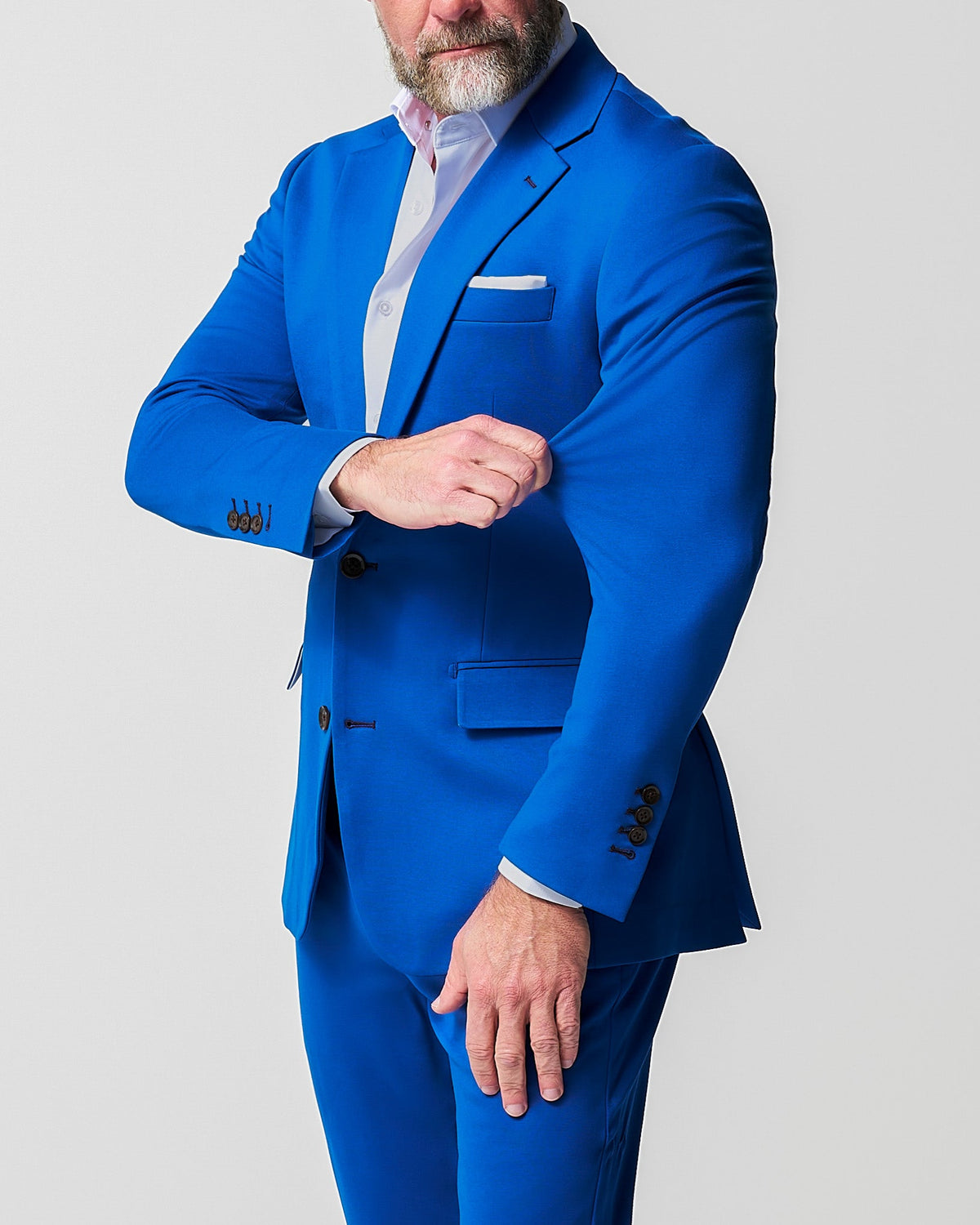 State & Liberty - Athletic Fit Stretch Blazer - Solid Royal Blue
