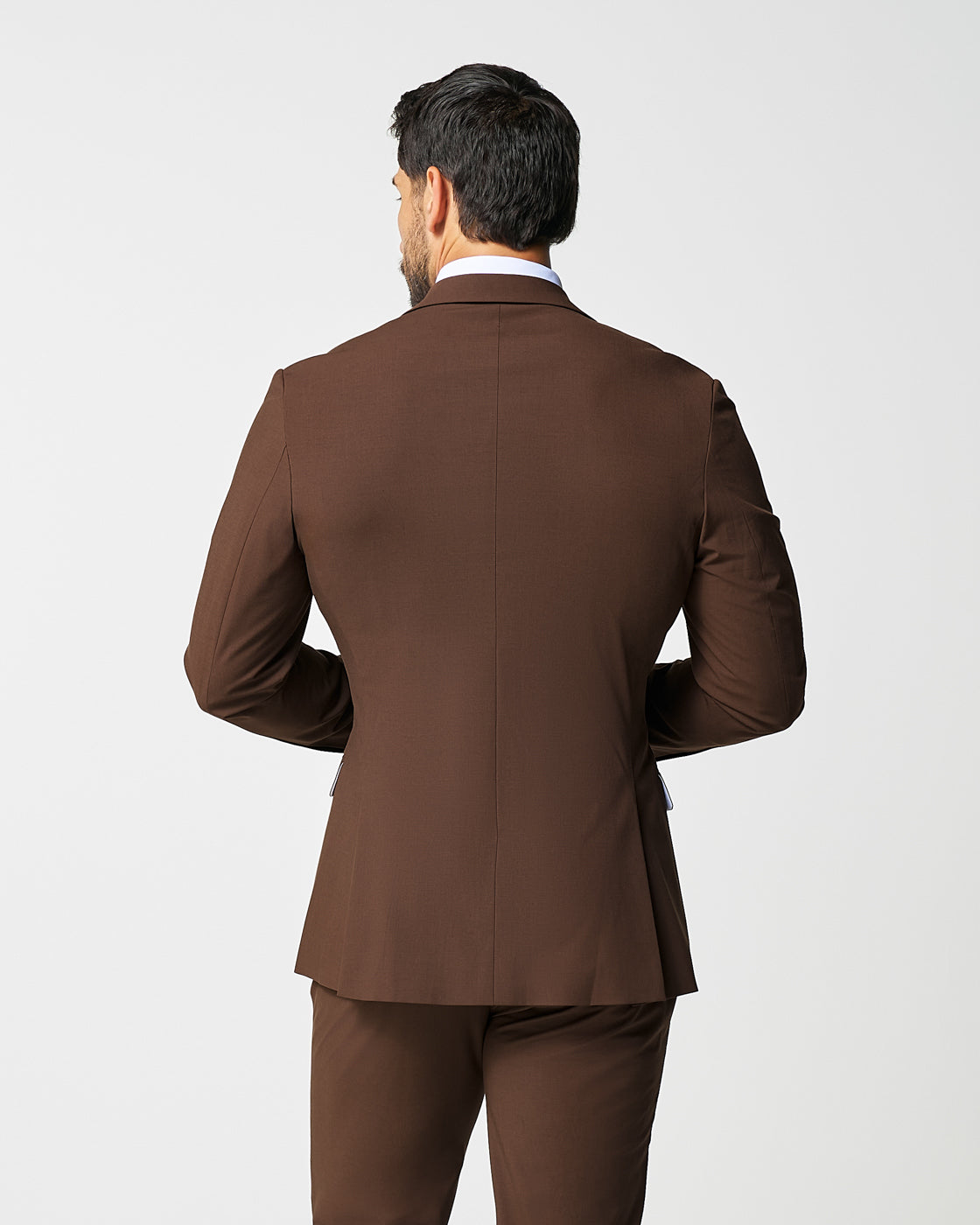 State & Liberty - Athletic Fit Stretch Blazer - Lightweight Heathered Chocolate