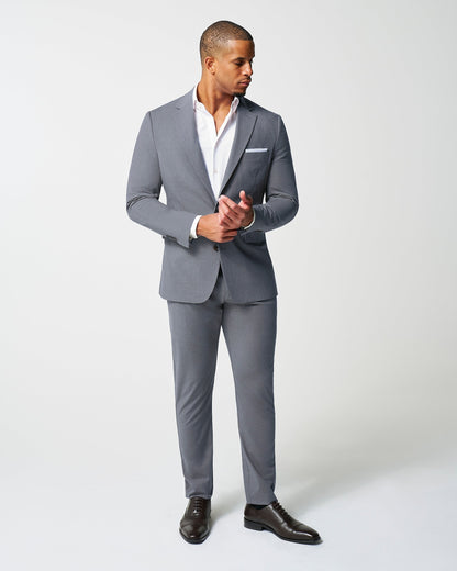 State & Liberty - Athletic Fit Stretch Blazer - Lightweight Heathered Smoked Grey