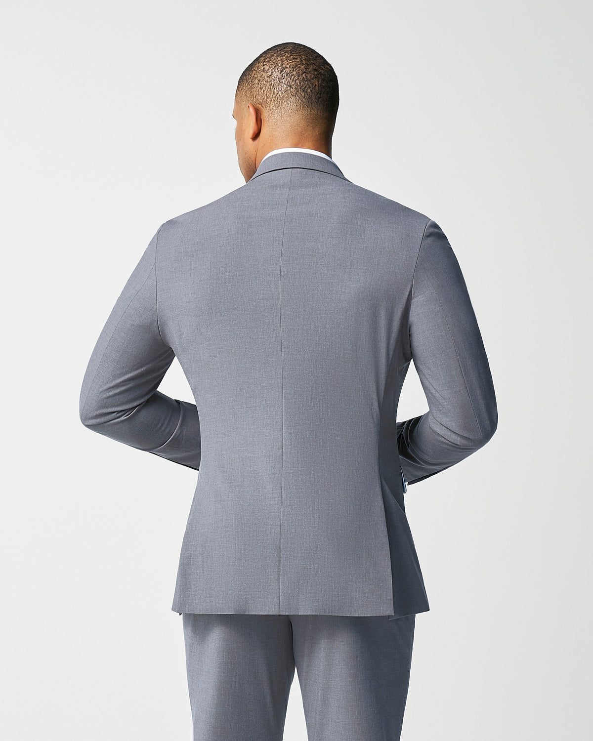 State & Liberty - Athletic Fit Stretch Blazer - Lightweight Heathered Smoked Grey