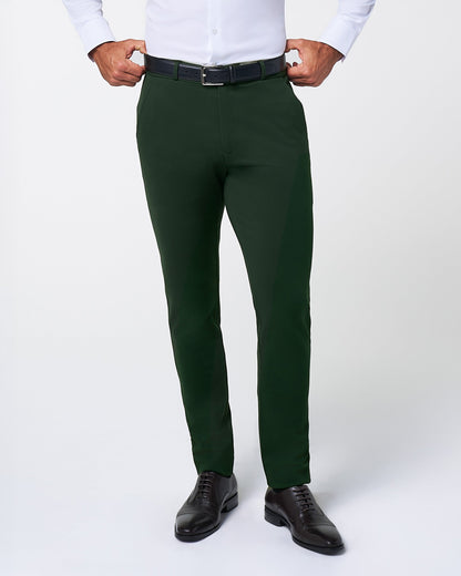 State & Liberty - Athletic Fit Stretch Suit Pants - Solid Hunter Green