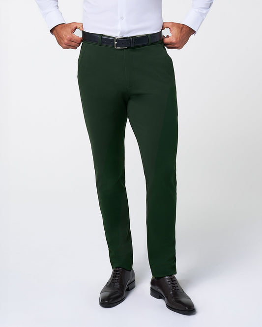 State & Liberty - Athletic Fit Stretch Suit Pants - Solid Hunter Green