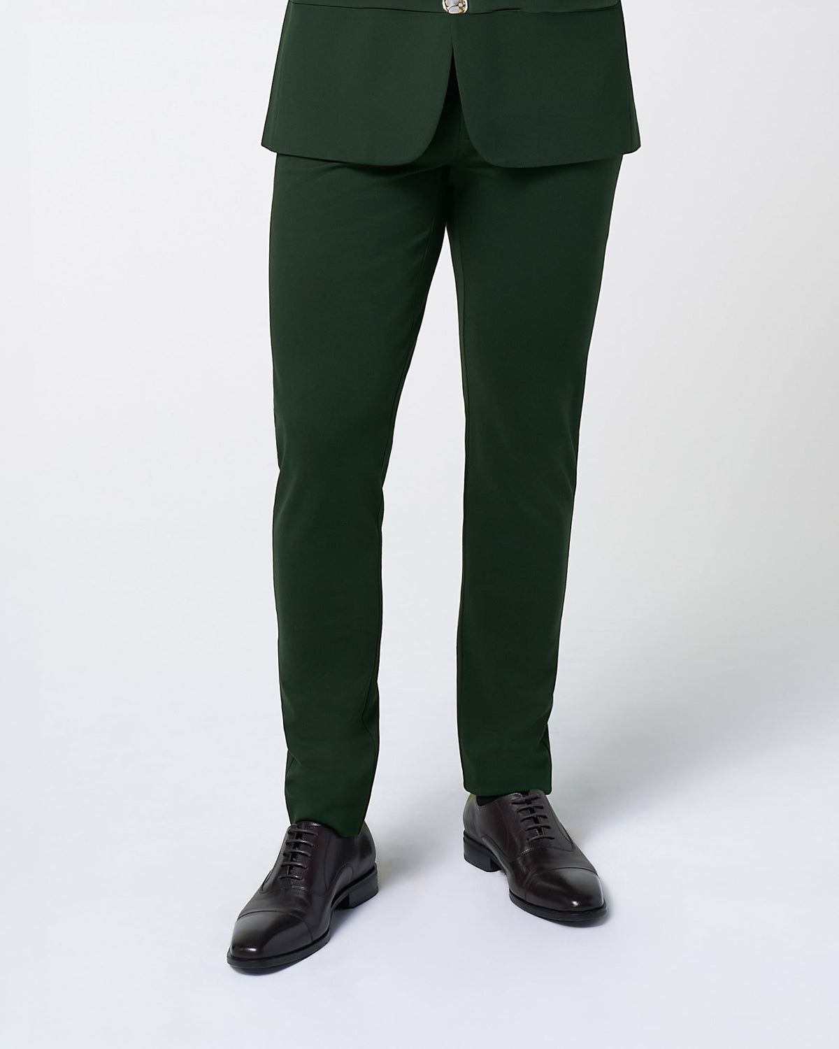 State & Liberty - Athletic Fit Stretch Suit Pants - Solid Hunter Green