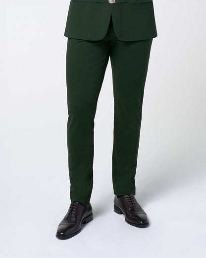 State & Liberty - Athletic Fit Stretch Suit Pants - Solid Hunter Green