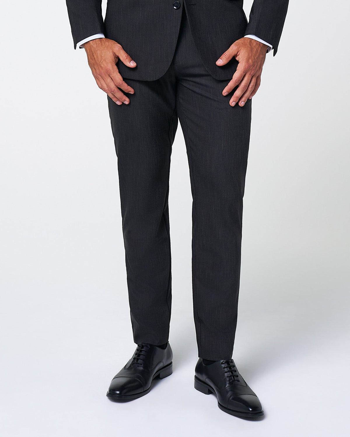 State & Liberty - Athletic Fit Stretch Suit Pants - Heathered Charcoal