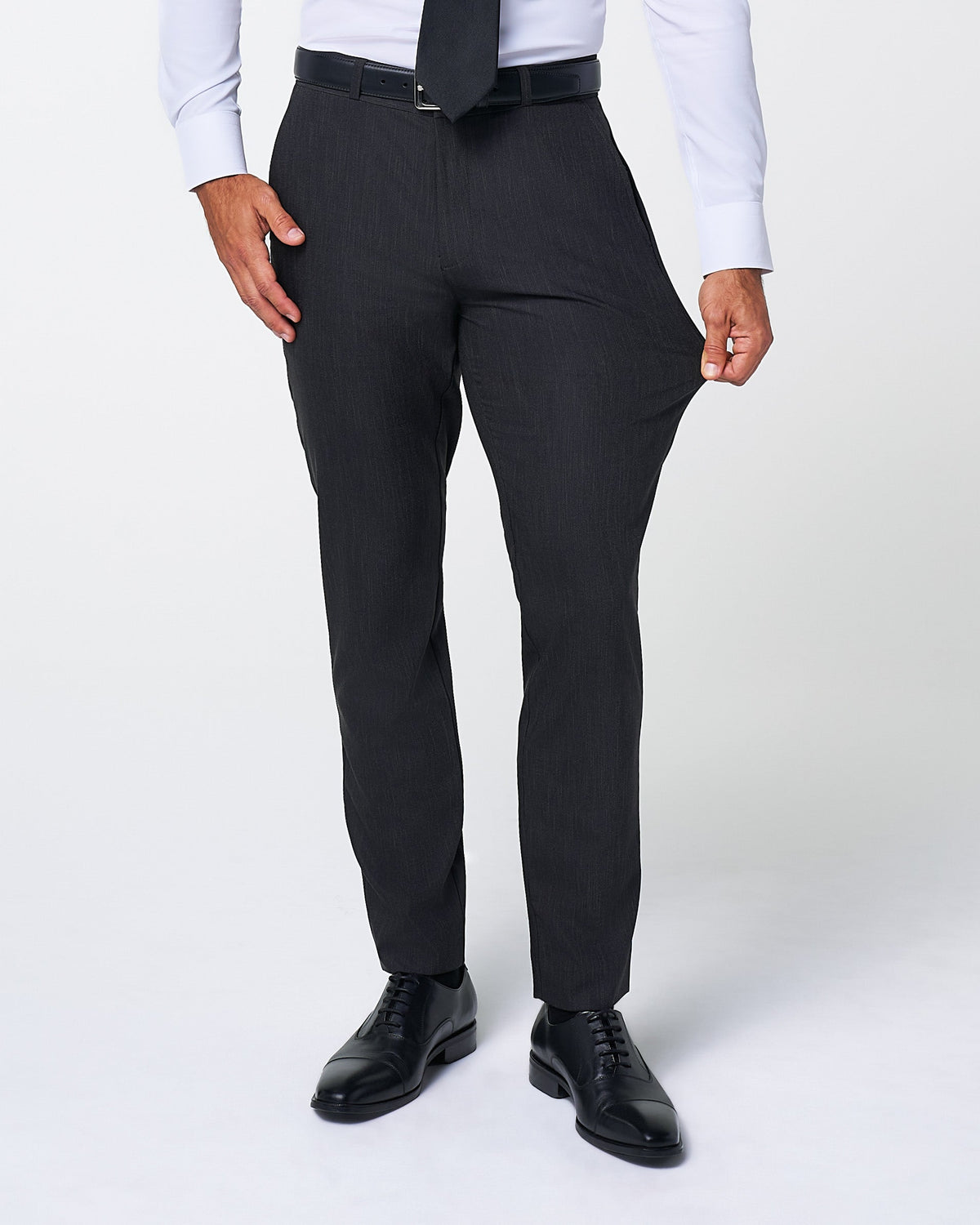 State & Liberty - Athletic Fit Stretch Suit Pants - Heathered Charcoal