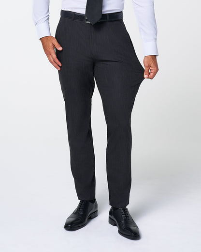 State & Liberty - Athletic Fit Stretch Suit Pants - Heathered Charcoal