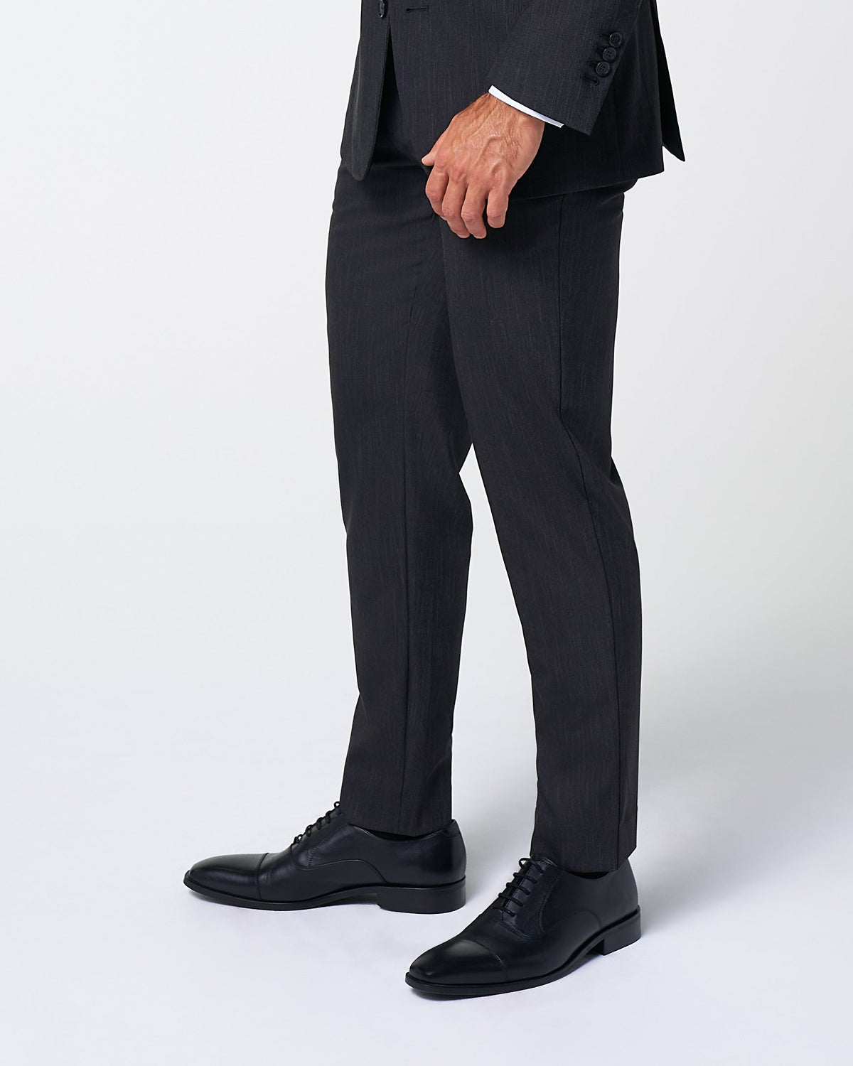 State & Liberty - Athletic Fit Stretch Suit Pants - Heathered Charcoal