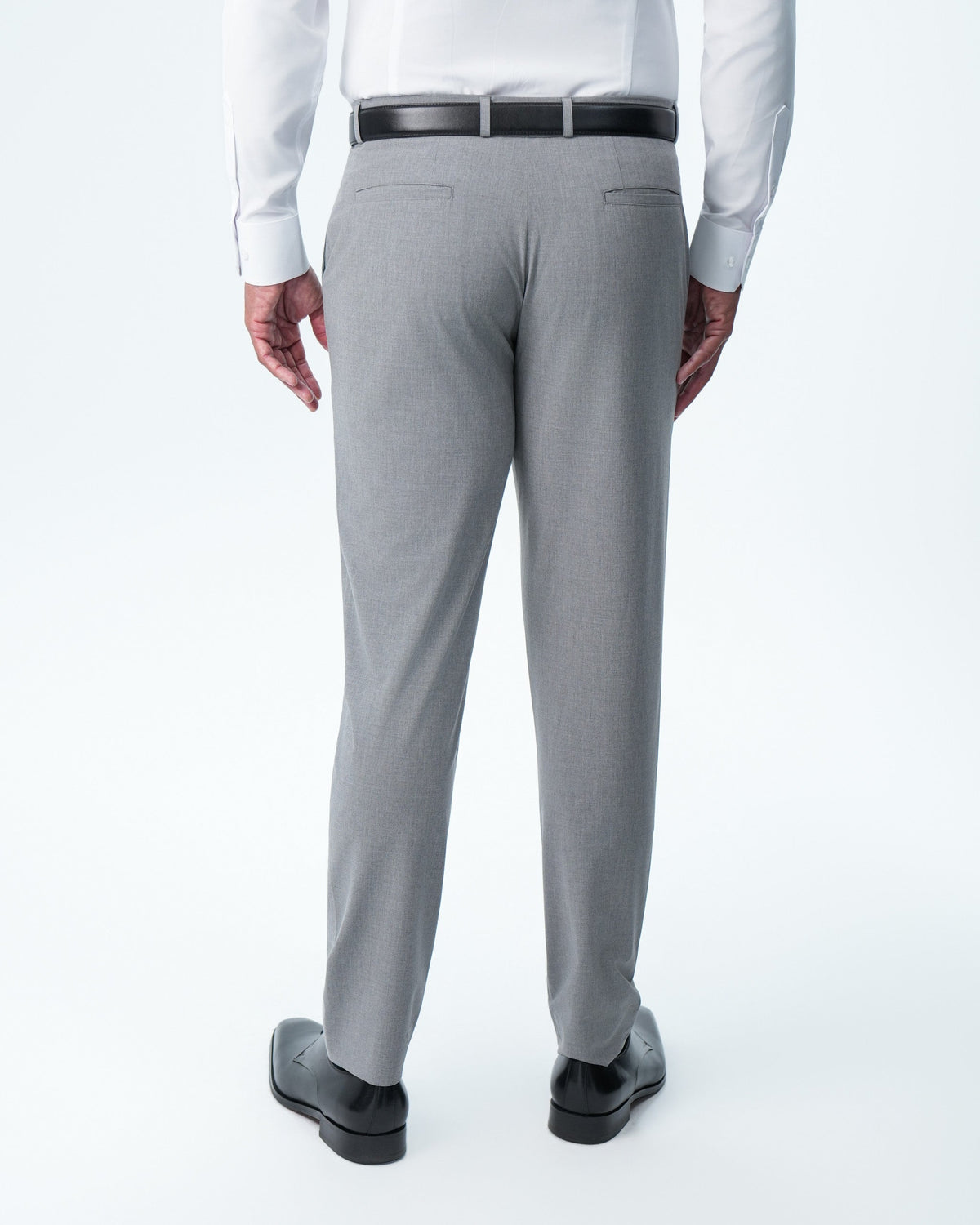 State & Liberty - Athletic Fit Stretch Suit Pants - Lightweight Heathered Smoked Grey