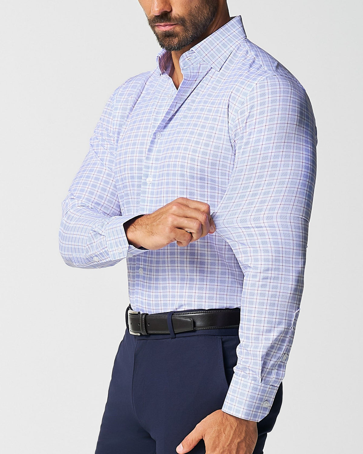State & Liberty - "The Baron" Purple and Blue Plaid