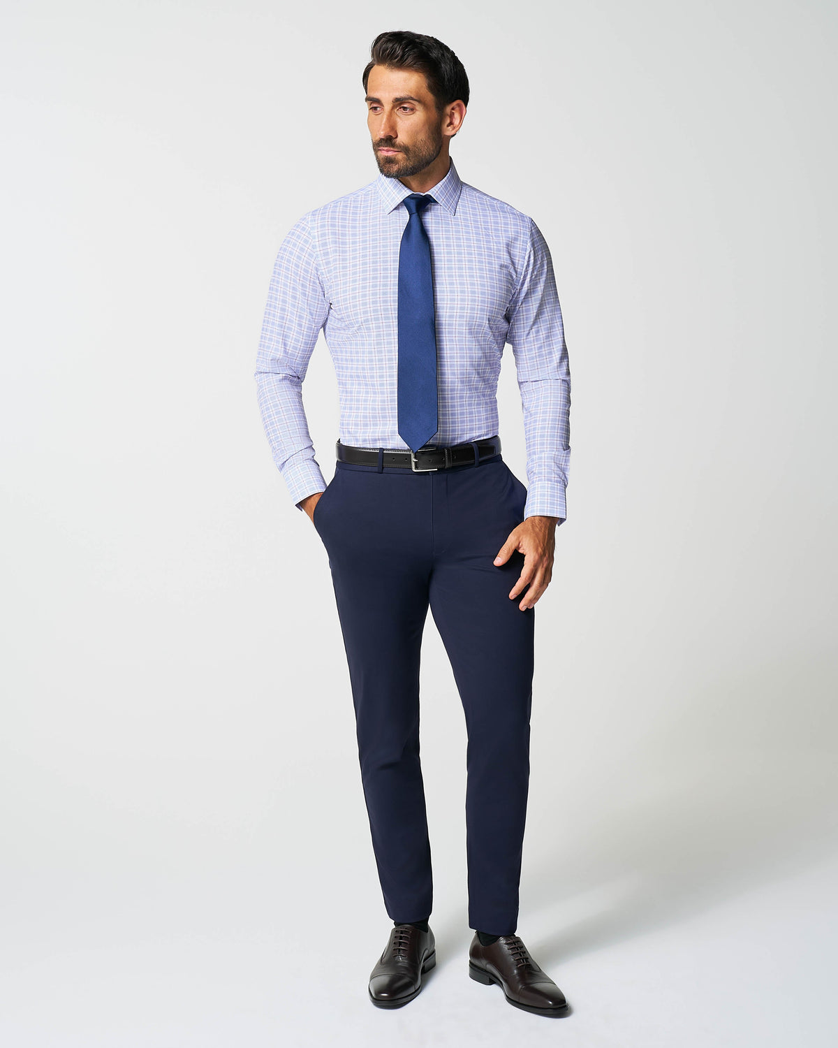 State & Liberty - "The Baron" Purple and Blue Plaid