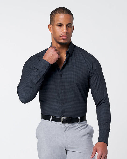 State & Liberty - "The Avenue" Charcoal Grey & Light Grey Windowpane