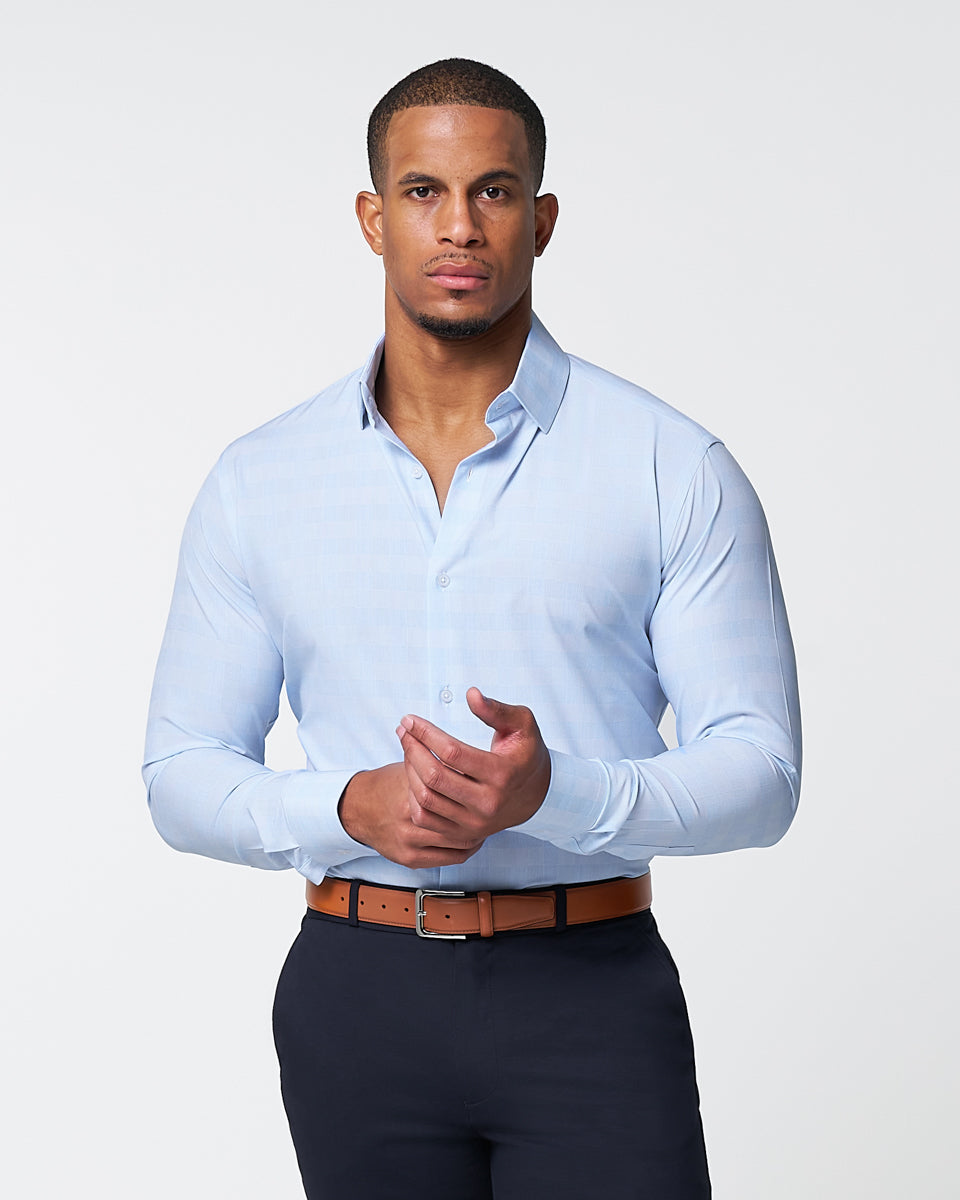 State & Liberty - "The Flynn" Light Blue & White Plaid