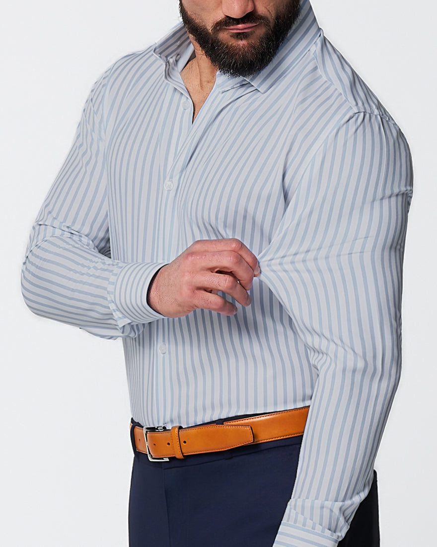 State & Liberty - "The Francisco" Light Blue Mid-Stripe