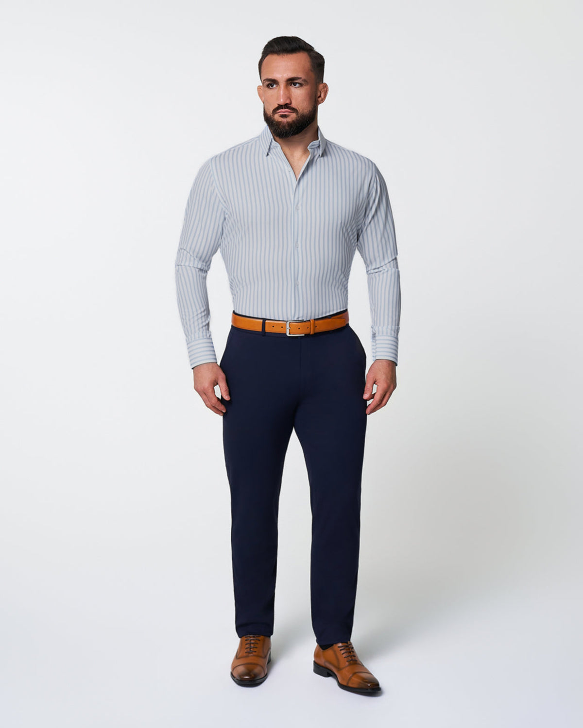 State & Liberty - "The Francisco" Light Blue Mid-Stripe