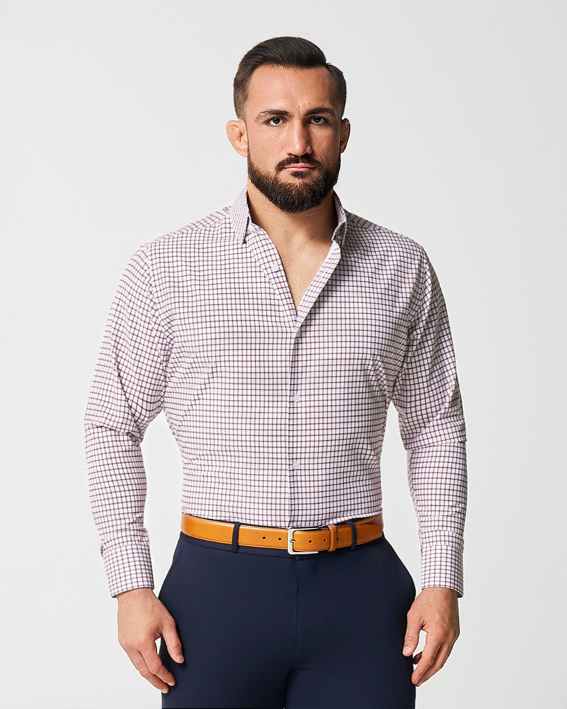 State & Liberty - "The Maurice" Maroon Windowpane