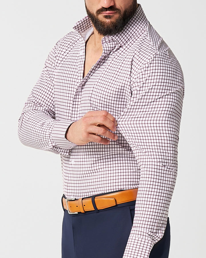 State & Liberty - "The Maurice" Maroon Windowpane
