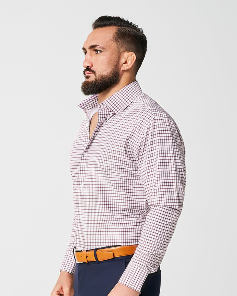 State & Liberty - "The Maurice" Maroon Windowpane