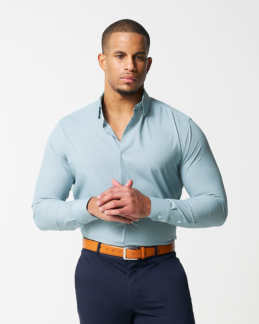 State & Liberty - "The Kane" Green & White Houndstooth