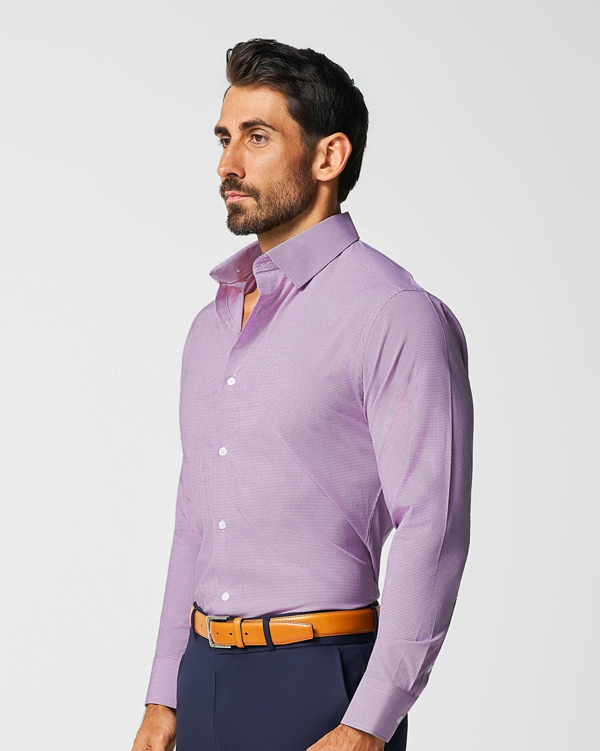 State & Liberty - "The Ryan" Dark Purple Micro Check