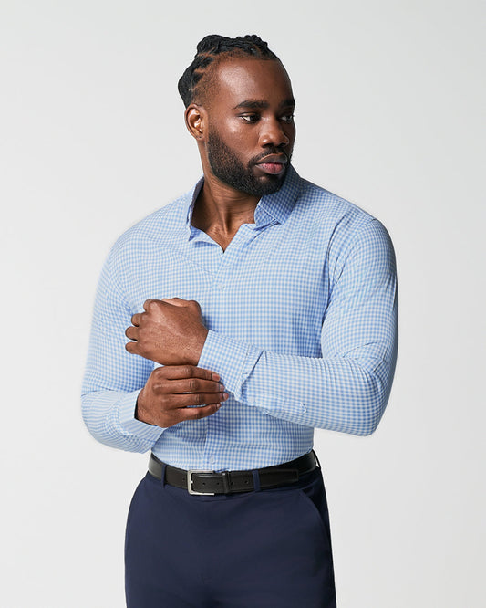 State & Liberty - "The Mills" Light Blue Gingham