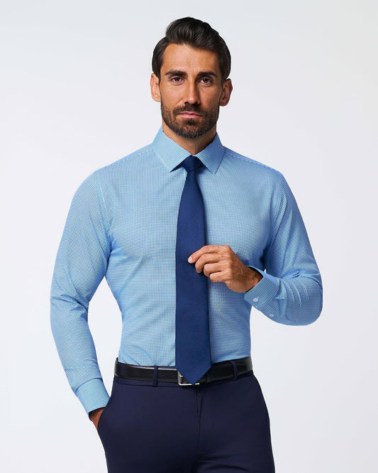 State & Liberty - "The Meram" Blue Windowpane