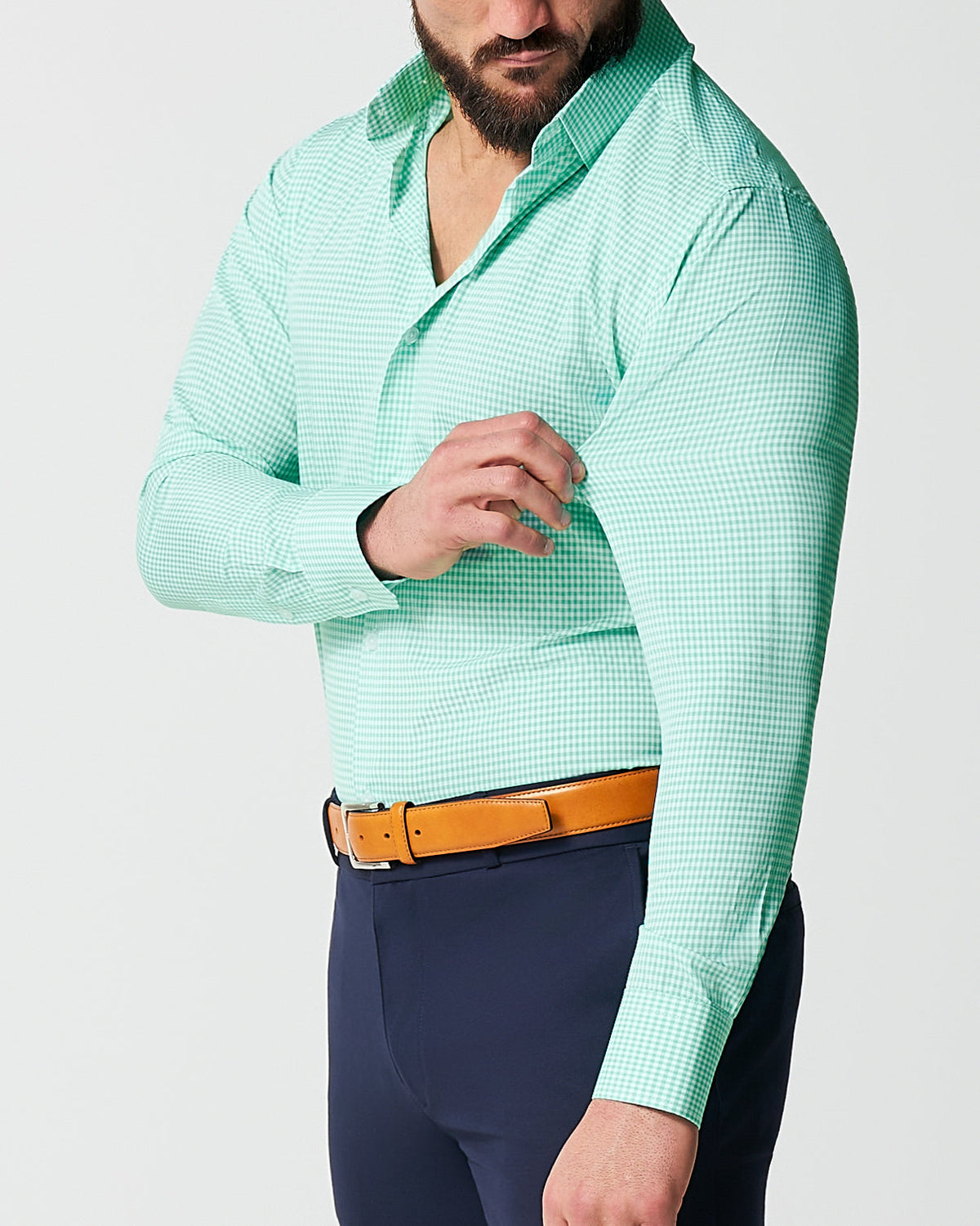 State & Liberty - "The Charley" Mint Green Gingham