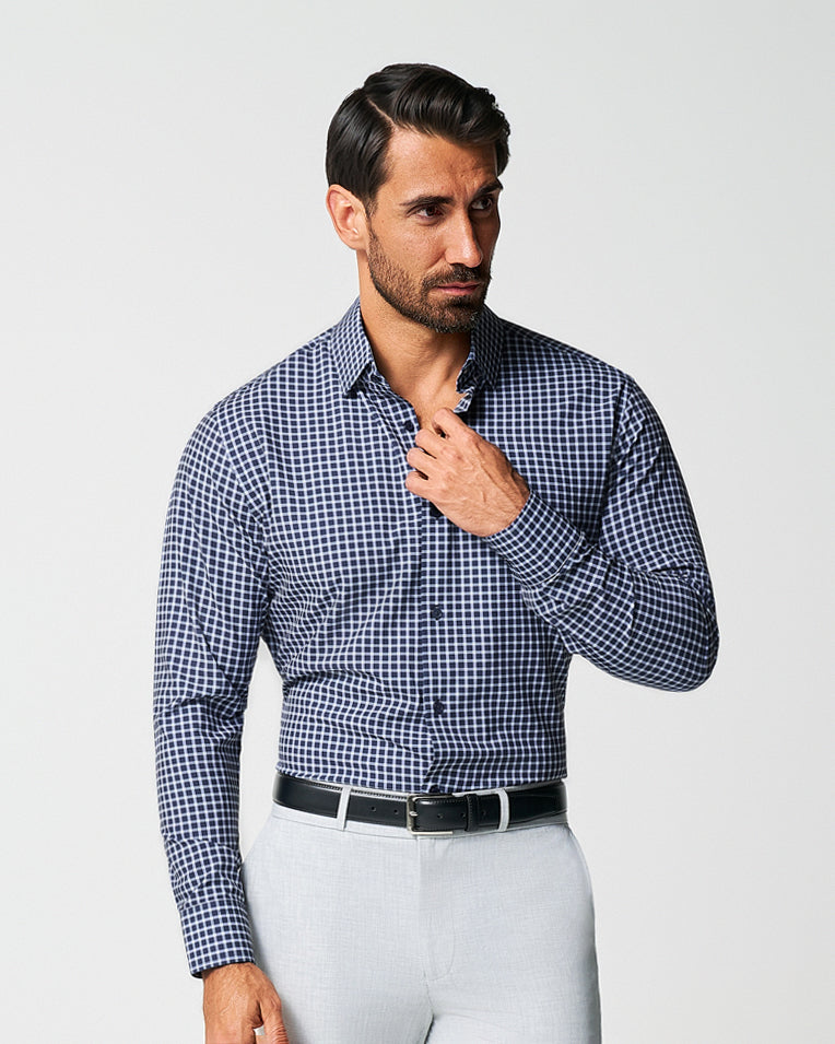 State & Liberty - "The Callahan" Blue and White Mini Plaid