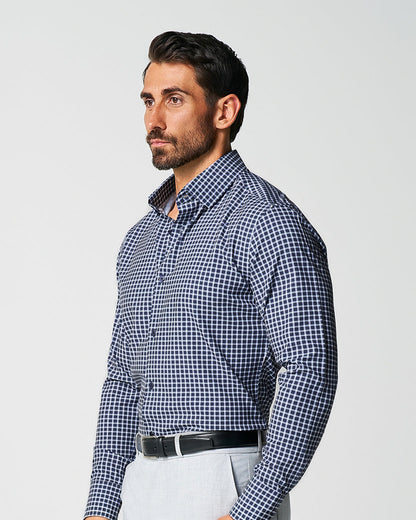 State & Liberty - "The Callahan" Blue and White Mini Plaid