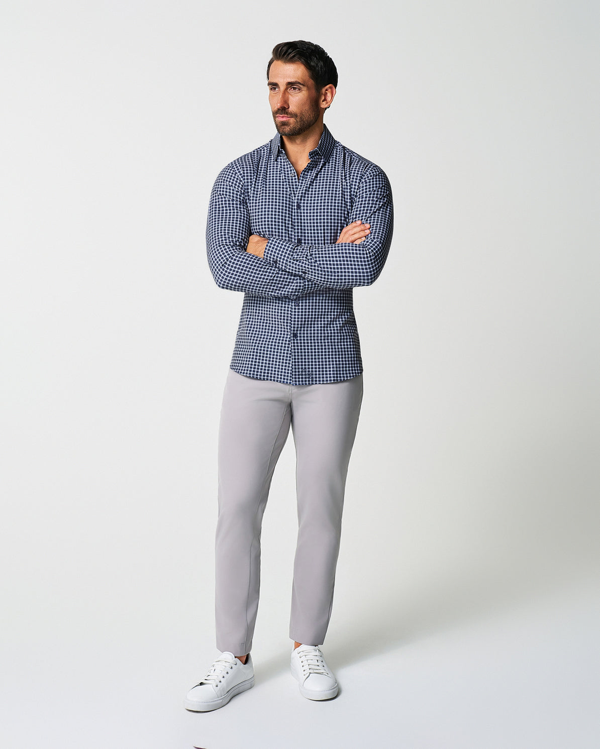 State & Liberty - "The Callahan" Blue and White Mini Plaid