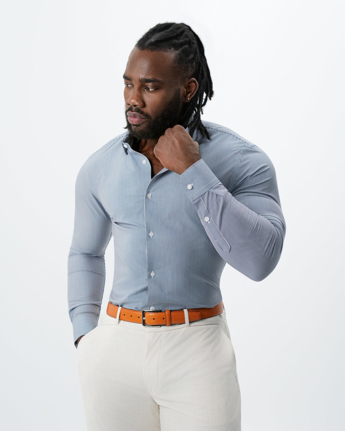 State & Liberty - "The Hugo" Navy Pinstripe