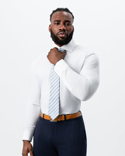 State & Liberty - "The Springer" Solid White - Spread Collar