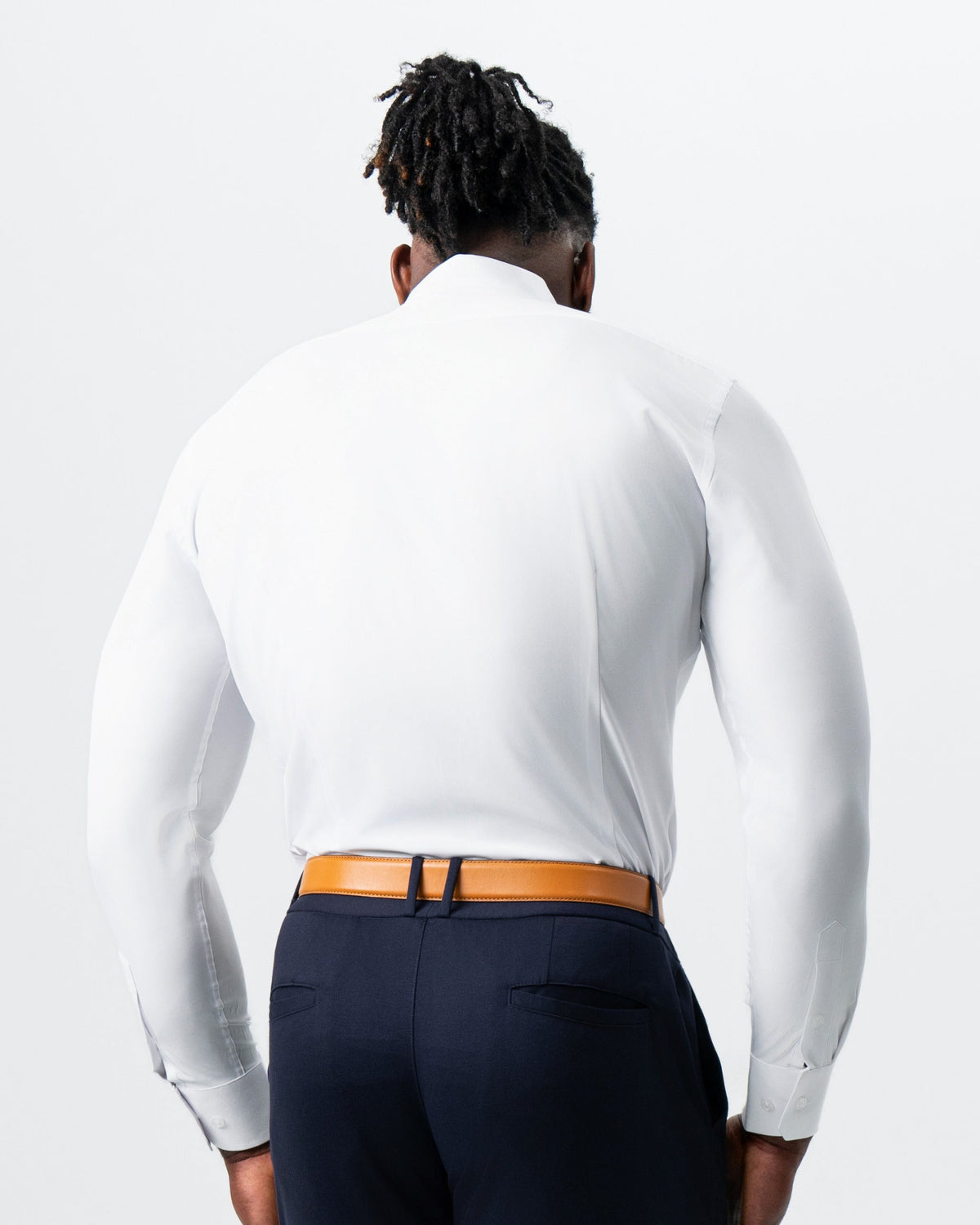 State & Liberty - "The Springer" Solid White - Spread Collar