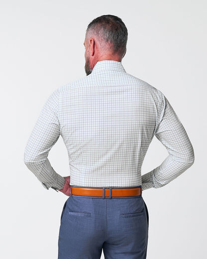 State & Liberty - "The Amber" Grey & Light Green Mid Check